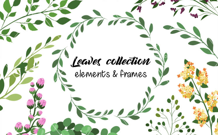 collection of leaves and floral wreaths