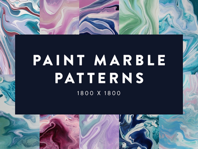 10 different paint marble patterns are compiled in this image