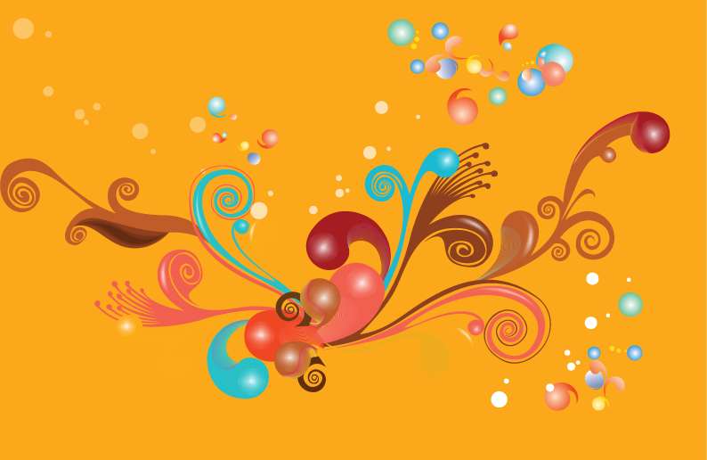 colorful twirl pattern illustration