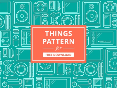 Vector pattern of things you can find in a workplace 