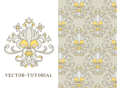 Image of decorative vintage seamless vector and tutorial