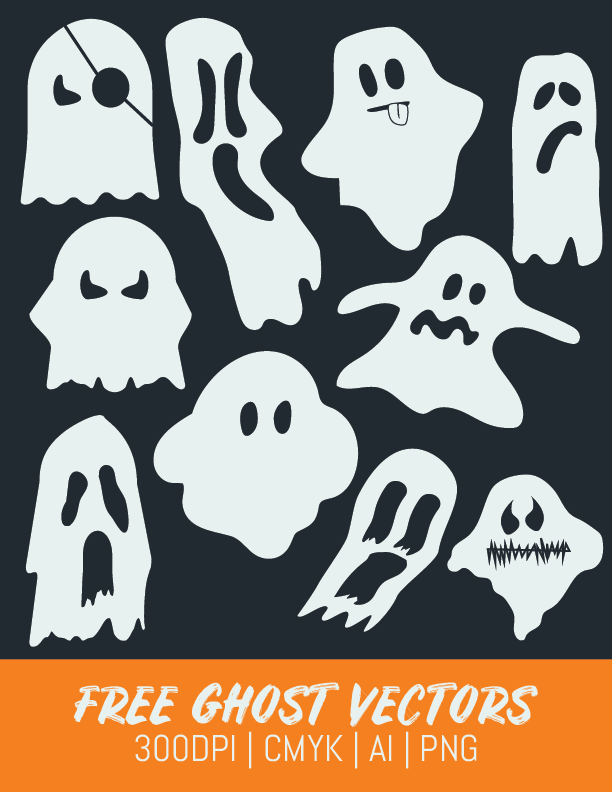 free ghost vectors for halloween
