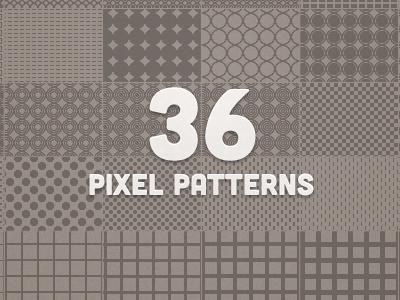 Image of 36 free vector pixel patterns