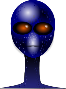 Alien Face clip art Free Vector / 4Vector
