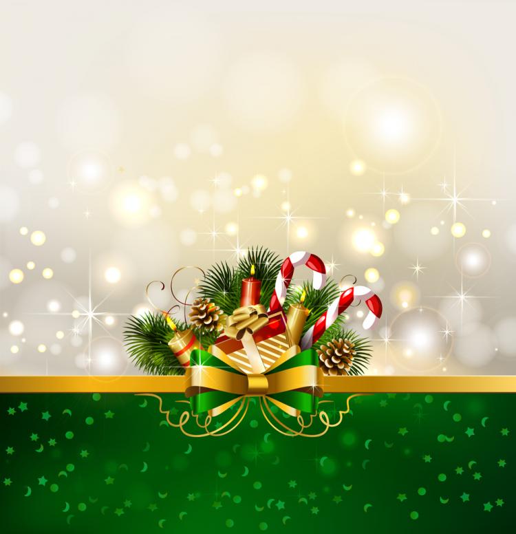 Christmas decoration background 01 vector Free Vector / 4Vector