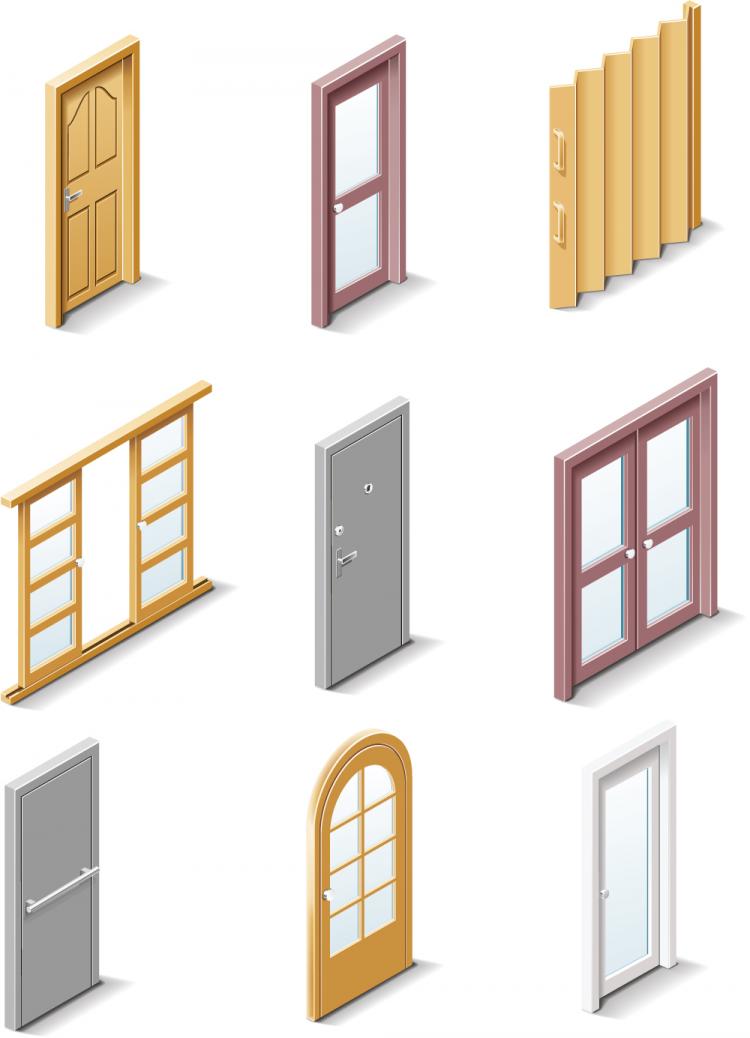 Vector Windows And Doors ... free vector Fine doors and windows icon vector