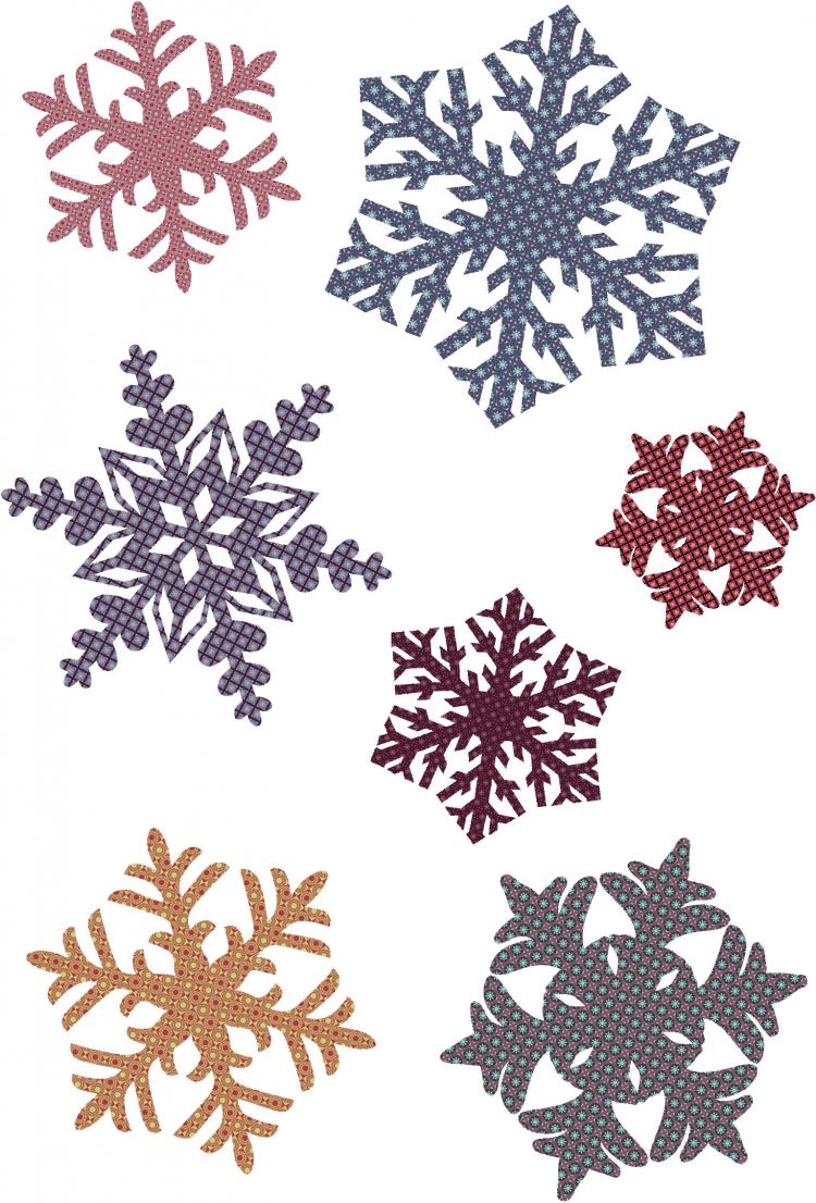 Snowflake patterns vector Free Vector / 4Vector