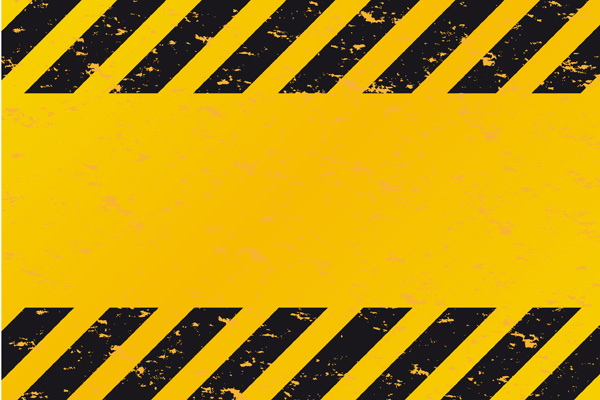 Warning with a pattern vector Free Vector / 4Vector