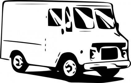 free vector Small Truck Usps Postal Service clip art