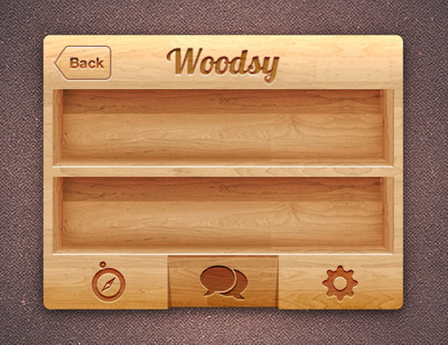 Wooden UI Kit