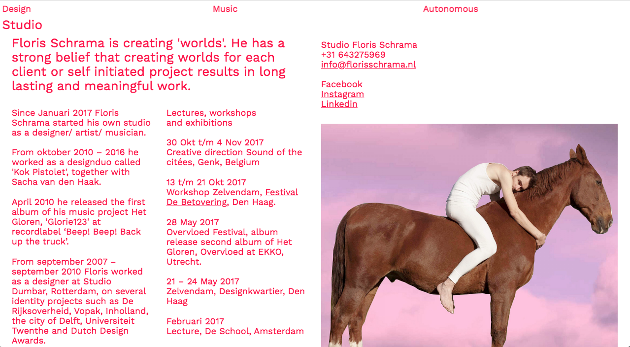 picture full of red texts and photo of man hugging a horse