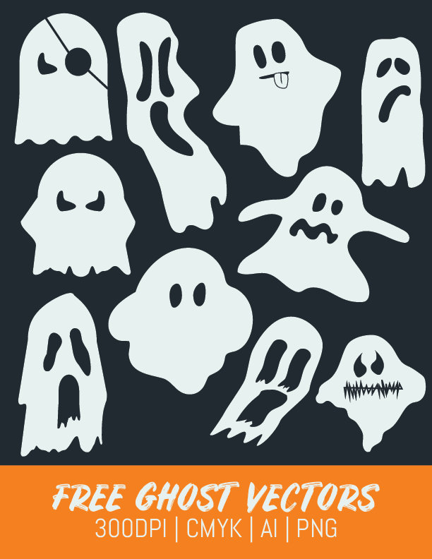 Download 👻 Halloween Freebie 👻 10 High Quality Ghost Vectors to ...