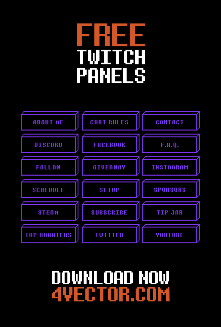 free twitch panel pack psd 