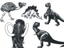 free vector Prehistoric animals