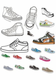 free vector Canvas shoes vector