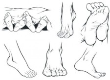 free vector Vector sketch foot