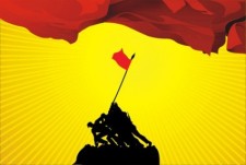 free vector Changzheng red flag vector