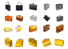 free vector The briefcase office supplies