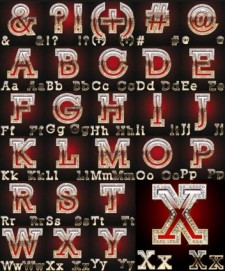 free vector Diamond letters embedded vector