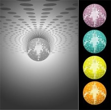 free vector Disco disco laser crystal ball vector