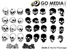 free vector Go media produced vector multiangle skull