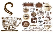 free vector Coffee theme vector