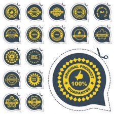 free vector All kinds of badge labels 04 vector