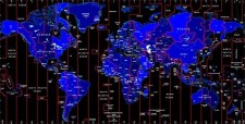 free vector World time zone map identifies the vector