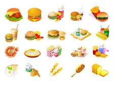 free vector Westernstyle fast food clip art