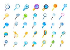 free vector One of the magnifying glass vector office supplies