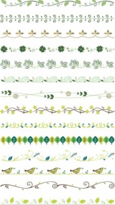free vector Practical plant lace border vector