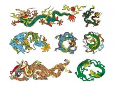 free vector Chinese classical dragon vector of the ten