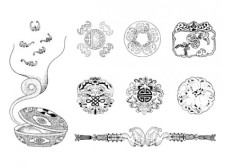 free vector Of 13 chinese classical vector