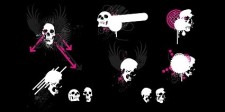 free vector Trend element vector skull and wings