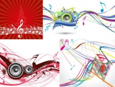 free vector 5 dynamic musical elements vector the trend