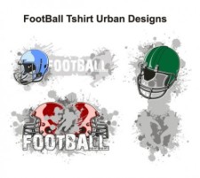 free vector American football theme tshirt design trend vector