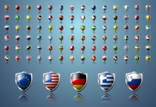 free vector Vector Country Flag Shields