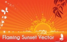 free vector Flaming Sunset Vector