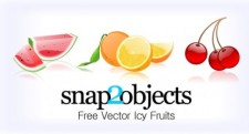 free vector 3 Free Vector Icy Fruits