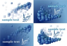 free vector Cubes in blue