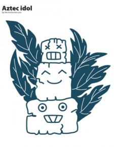 free vector Aztec Idol Vector