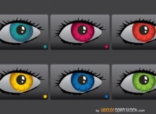 free vector Colourful eyes vector