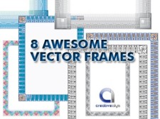 free vector 8 Awesome Vector Frames