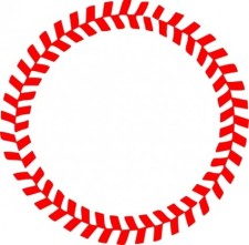 free vector Baseball Stitches in a Circle Vector