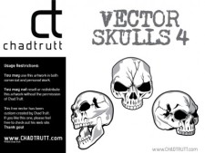 free vector Human Skulls 4
