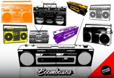 free vector Boomboxes