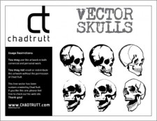 free vector Human Skulls 2