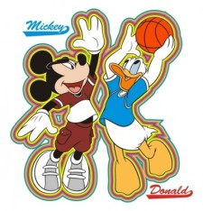 free vector Mickey and donald basketball