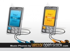 free vector Music Phones
