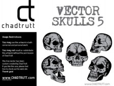 free vector Human Skulls 5